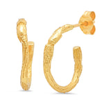 Small Willow Hoops Hoop Earrings Elisabeth Bell Jewelry Yellow Gold