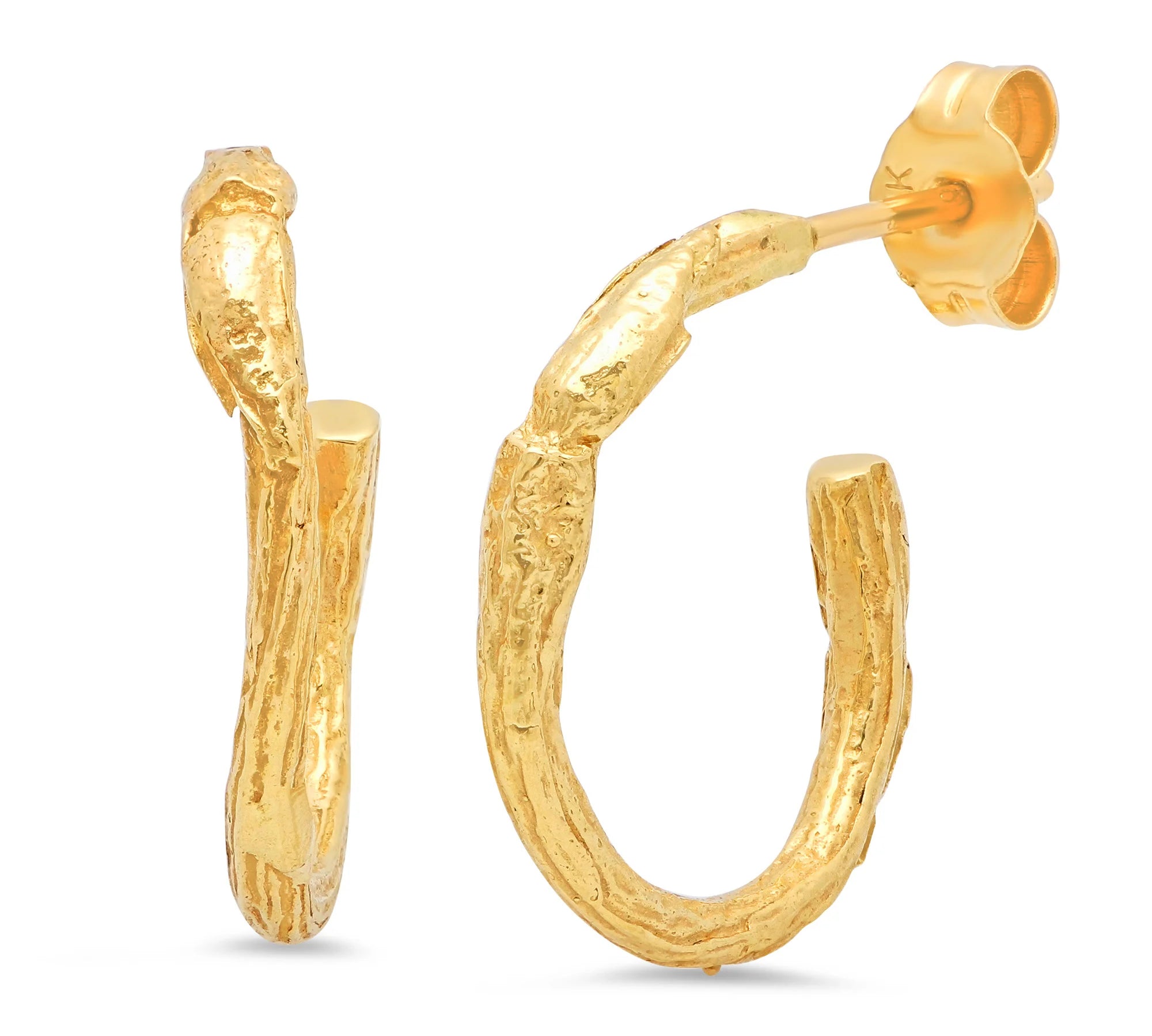 Small Willow Hoops Hoop Earrings Elisabeth Bell Jewelry Yellow Gold