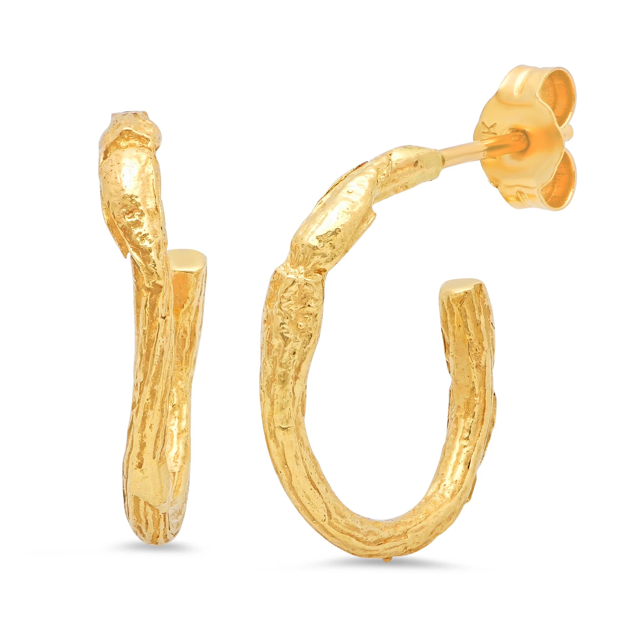 Small Willow Hoops Hoop Earrings Elisabeth Bell Jewelry Yellow Gold