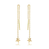 Star Drop Earring Drop Earrings Jaine K Designs Pair Yellow Gold