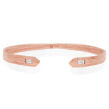 Stingray Diamond Baguette Cuff Cuff Bracelet Elisabeth Bell Jewelry Rose Gold  