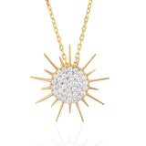 Soleil Necklace with Diamonds, Medium Pendant Necklace Falamank