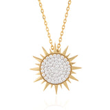 Pave Diamond Soleil Necklace Charm Necklace Falamank
