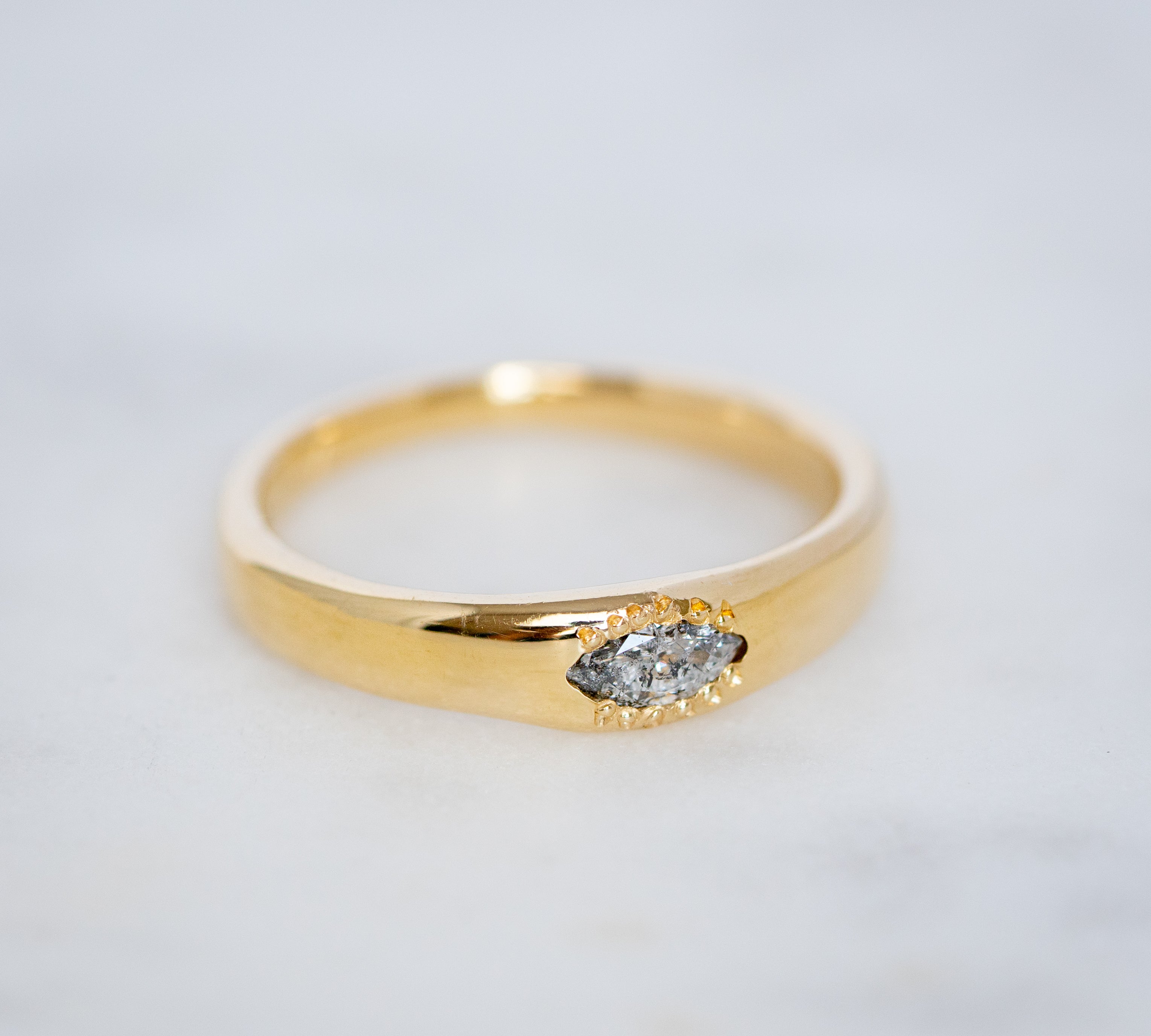 Marquise Wonky Stackable Diamond Ring Ring Sarah Gardner Fine Jewelry