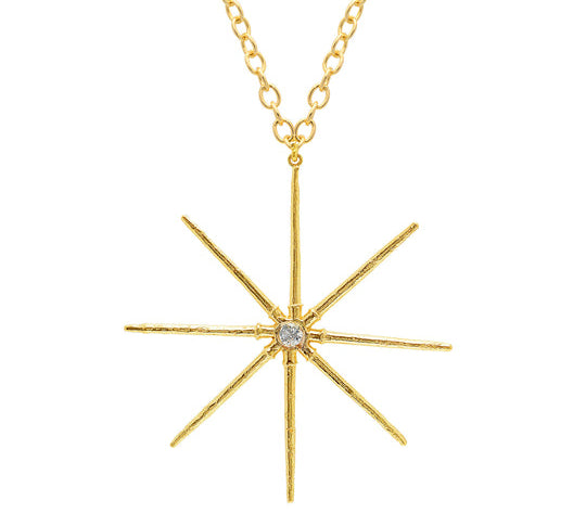 Sea Star Necklace Pendant Necklace Elisabeth Bell Jewelry Yellow Gold