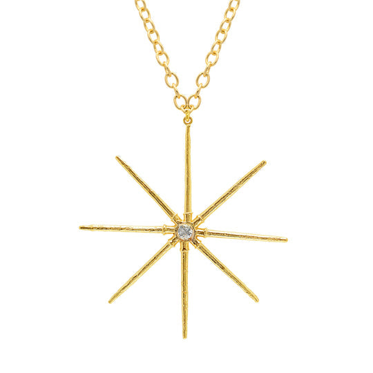 Sea Star Necklace Pendant Necklace Elisabeth Bell Jewelry Yellow Gold