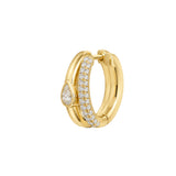 Pavé and Pear Diamond V-Huggie