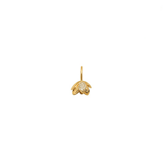 Succulent Charm with Diamonds Charm Elisabeth Bell Jewelry   