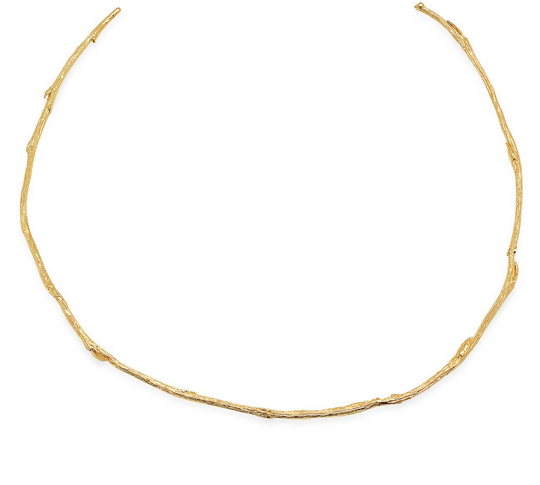 Gold Willow Collar Choker Necklace Elisabeth Bell Jewelry