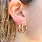 Medium Bamboo Hoops Hoop Earrings Roseark Deux