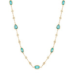 Topaz Diamond Train Necklace Necklace Roseark Deux
