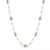 Topaz Diamond Train Necklace Necklace Roseark Deux