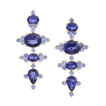 Nocturnal Light Tanzanite and Lolite Earrings Statement Earrings Karma El-Khalil