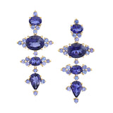 Nocturnal Light Tanzanite and Lolite Earrings Statement Earrings Karma El-Khalil