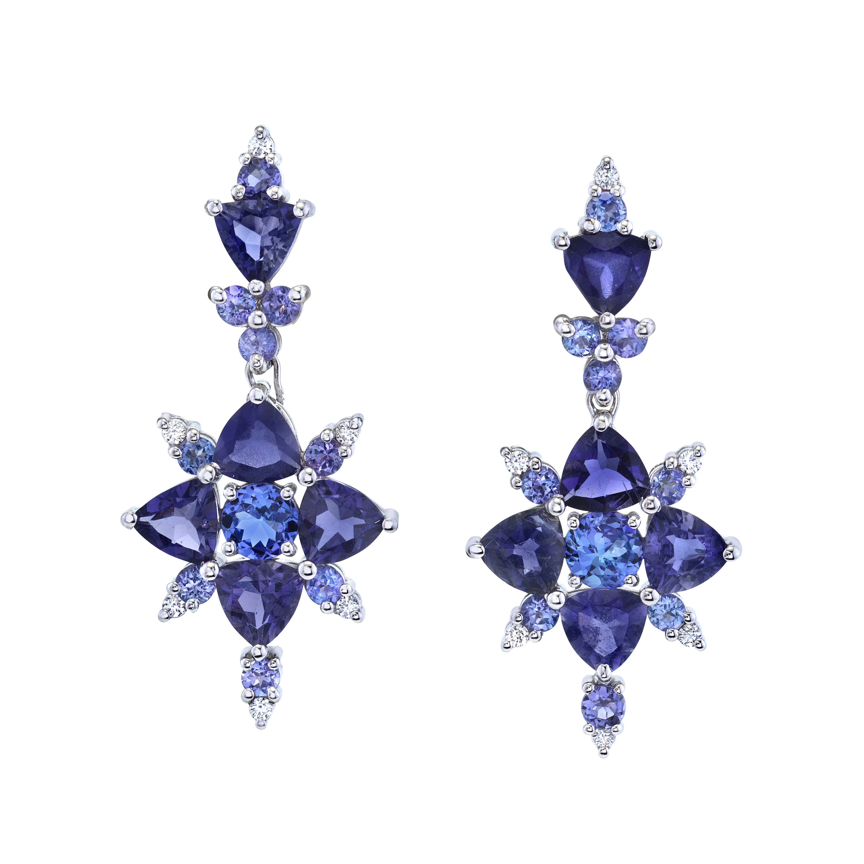 Tanzanite and Lolite Nova Earrings Statement Earrings Karma El-Khalil