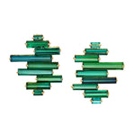 Tourmaline Mirror Earrings Statement Earrings Karma El-Khalil