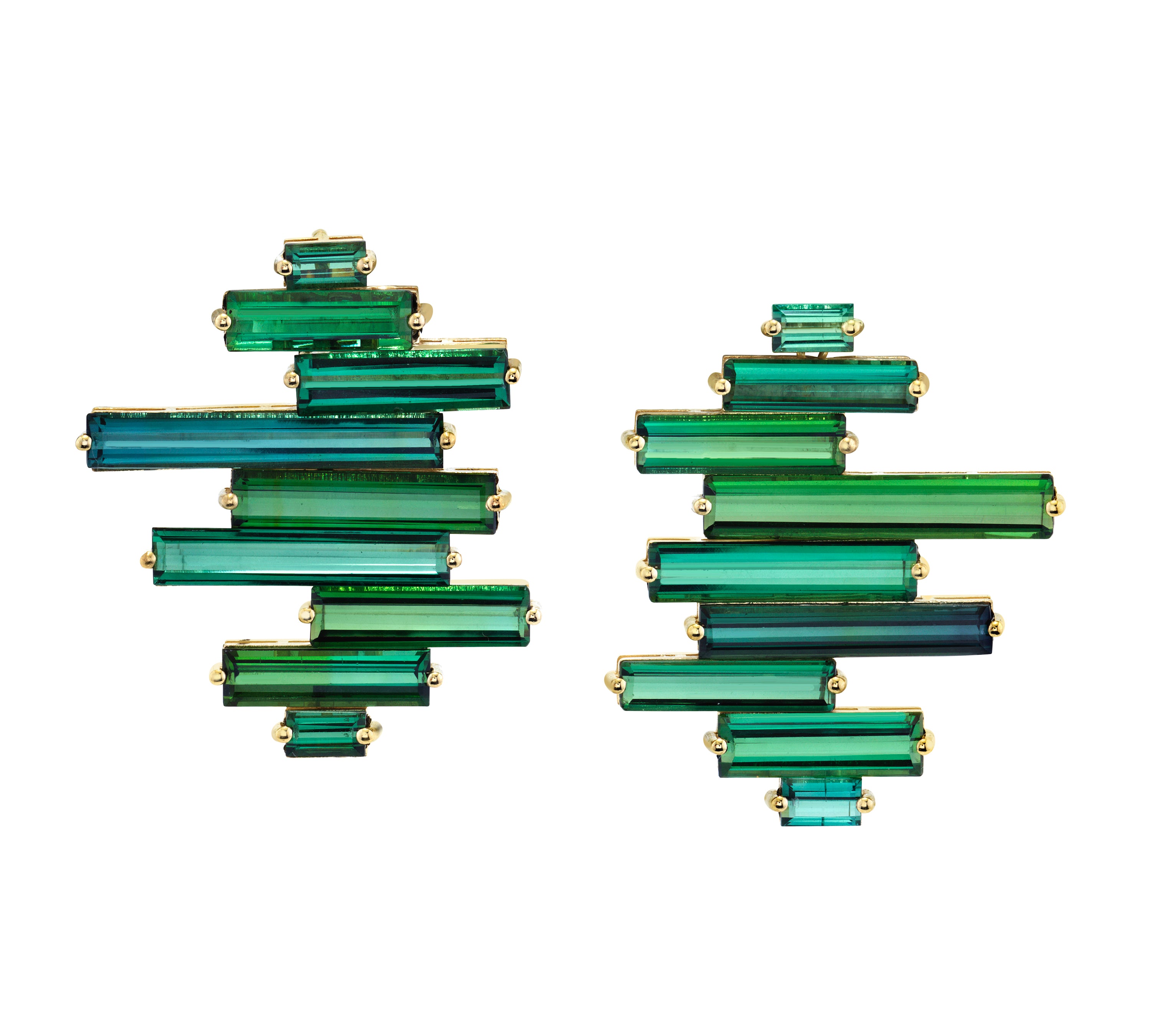 Tourmaline Mirror Earrings Statement Earrings Karma El-Khalil