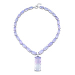 Lavender Quartz Waterfall Necklace Statement Necklace Karma El-Khalil