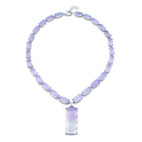 Lavender Quartz Waterfall Necklace Statement Necklace Karma El-Khalil