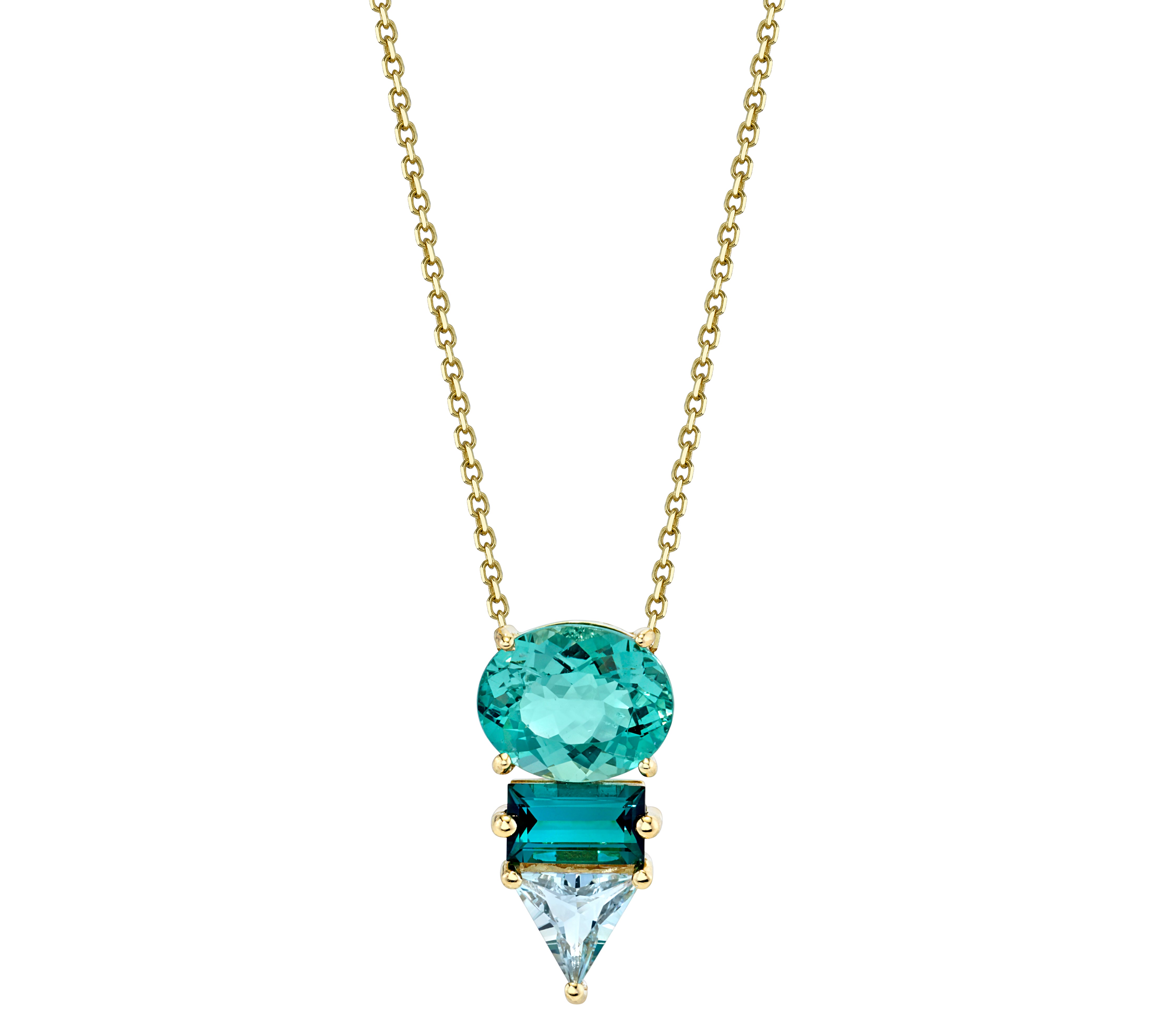 Trickling Blues Pendant Pendant Necklace Karma El-Khalil