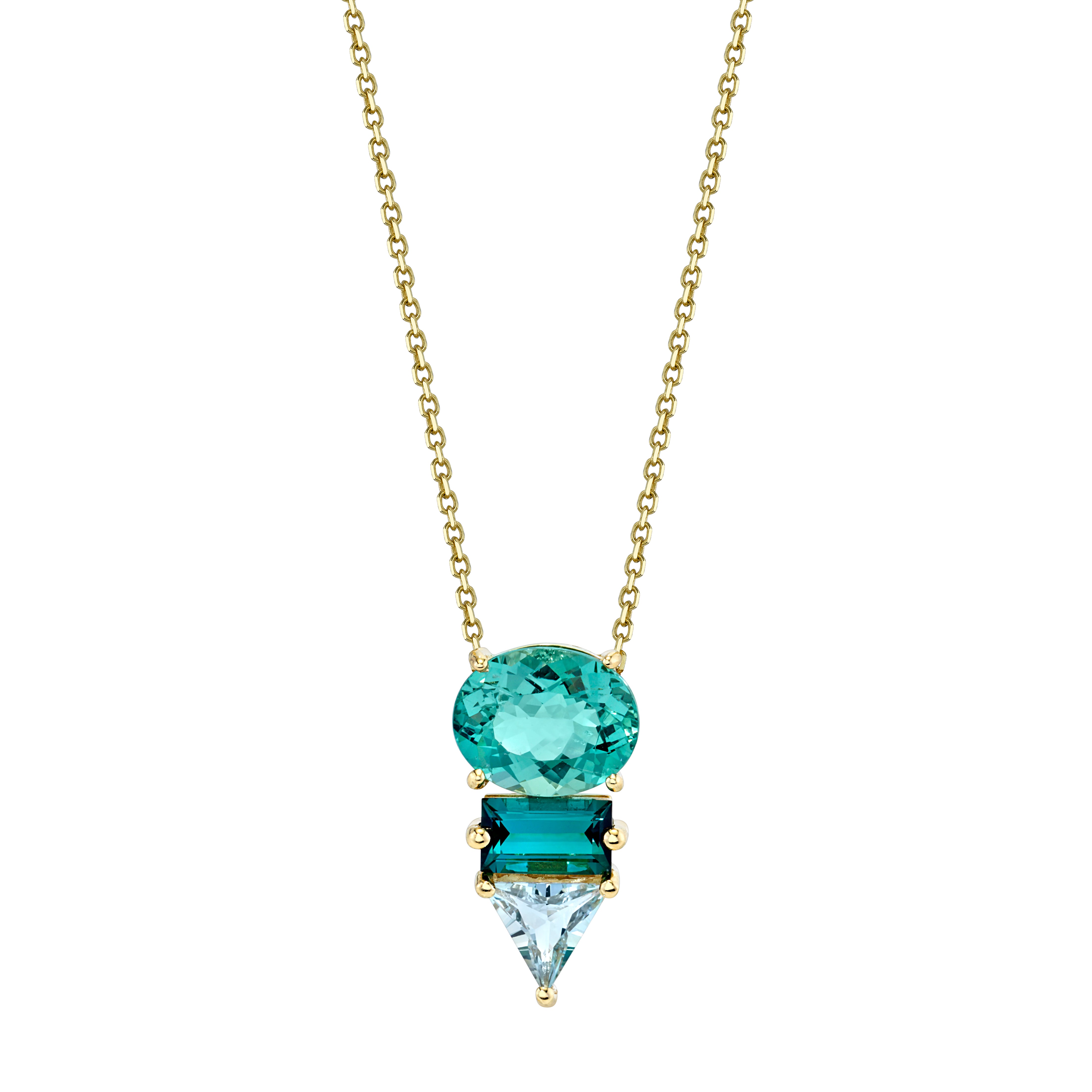 Trickling Blues Pendant Pendant Necklace Karma El-Khalil