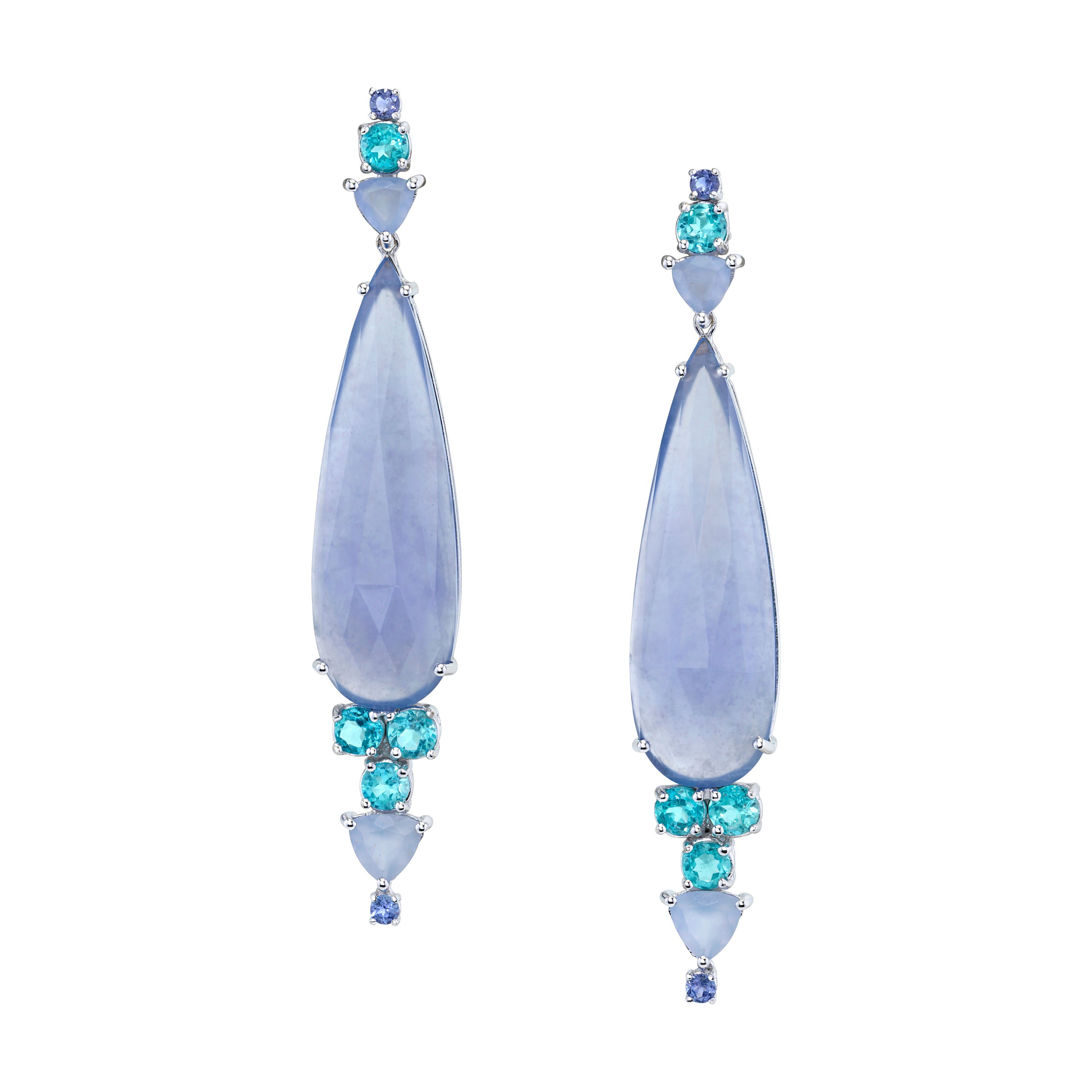 Moonlit Blues Pear-Drop Earrings Drop Earrings Karma El-Khalil