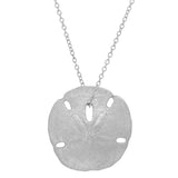 Large Sand Dollar Necklace Pendant Necklace Elisabeth Bell Jewelry White Gold