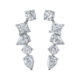 Multi-Shape Diamond Cluster Earring Earrings Roseark Deux Pair