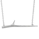 Horizontal Diamond Thorn Necklace Pendant Necklace Elisabeth Bell Jewelry White Gold