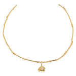 Succulent Blossom Willow Collar Necklace with Diamonds Choker Necklace Elisabeth Bell Jewelry