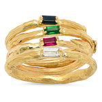 Willow Baguette Ring Stack Ring Elisabeth Bell Jewelry Sapphire 6