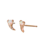 Opal Fang Pave Stud Earring Stud Earrings Jaine K Designs Pair