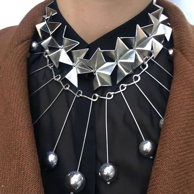 Satellite Mobile Necklace Statement Necklace Perez Bitan