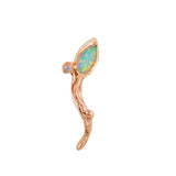 Marquise Leaf Vine Skimmer Stud Earrings Jaine K Designs Opal
