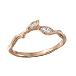 Twig Leaf Diamond Ring Ring Jaine K Designs Rose Gold
