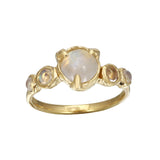 Five Bezel Moonstone Ring Ring Jaine K Designs