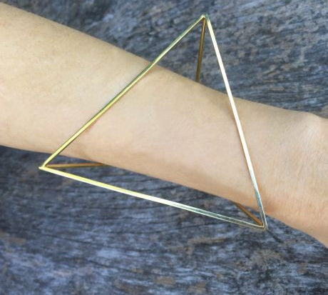 Pyramid Bangle, Gold Bangle Perez Bitan