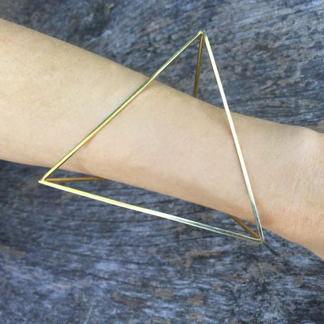 Pyramid Bangle, Gold Bangle Perez Bitan