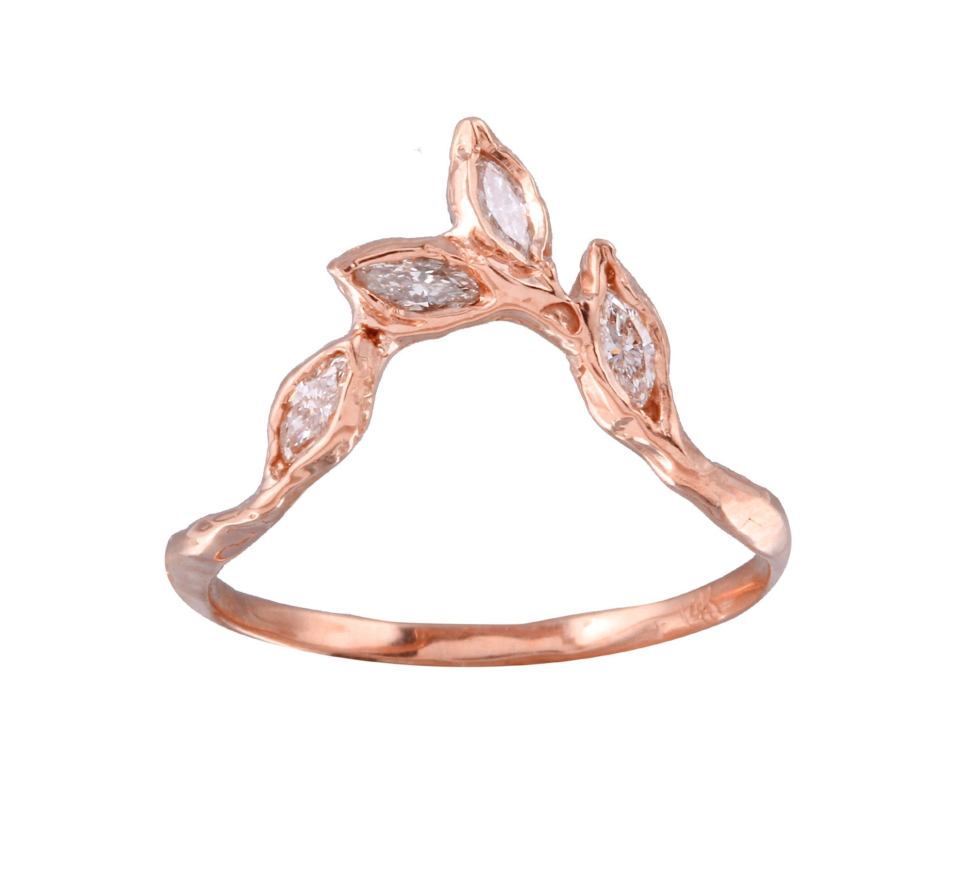 Diamond Arch Leaf Ring Ring Jaine K Designs