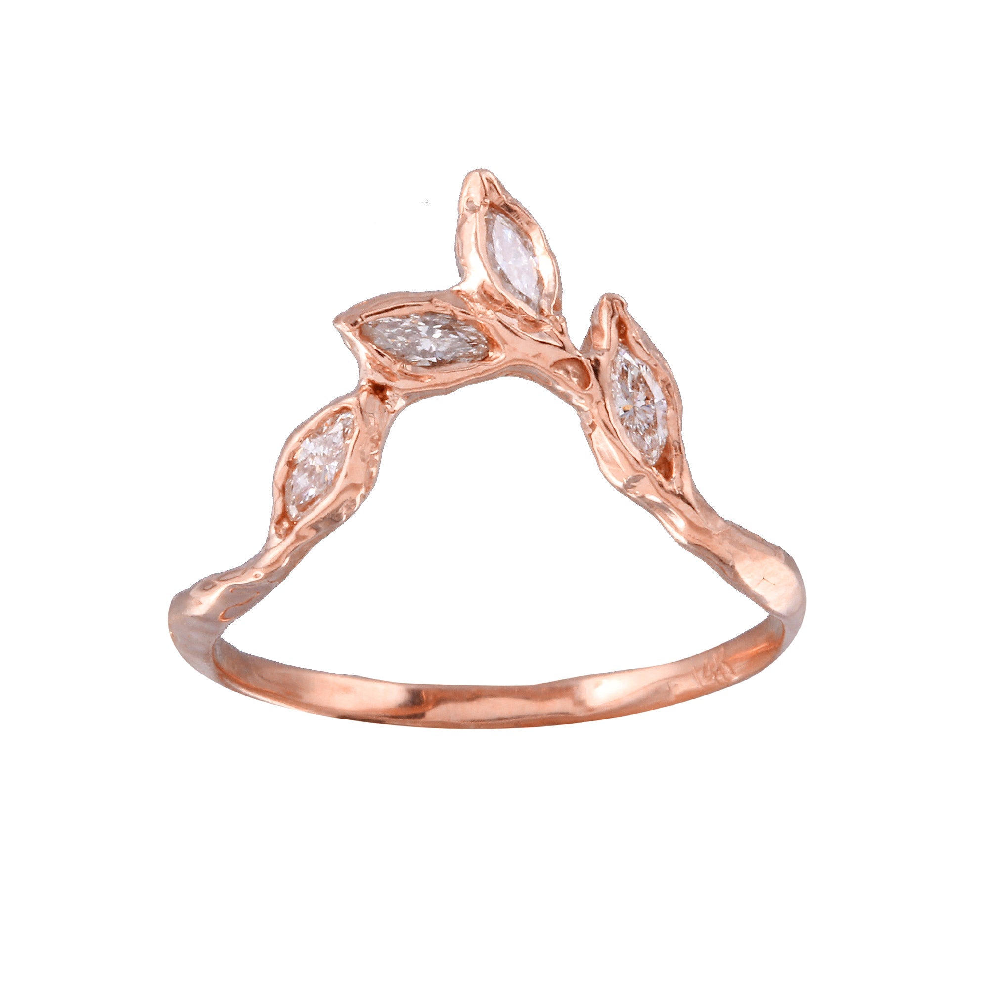 Diamond Arch Leaf Ring Ring Jaine K Designs