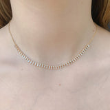 Diamond Baguette Fringe Necklace Necklace Roseark Deux