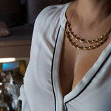 Diamond Double Wave Necklace Necklace Yakira Rona   