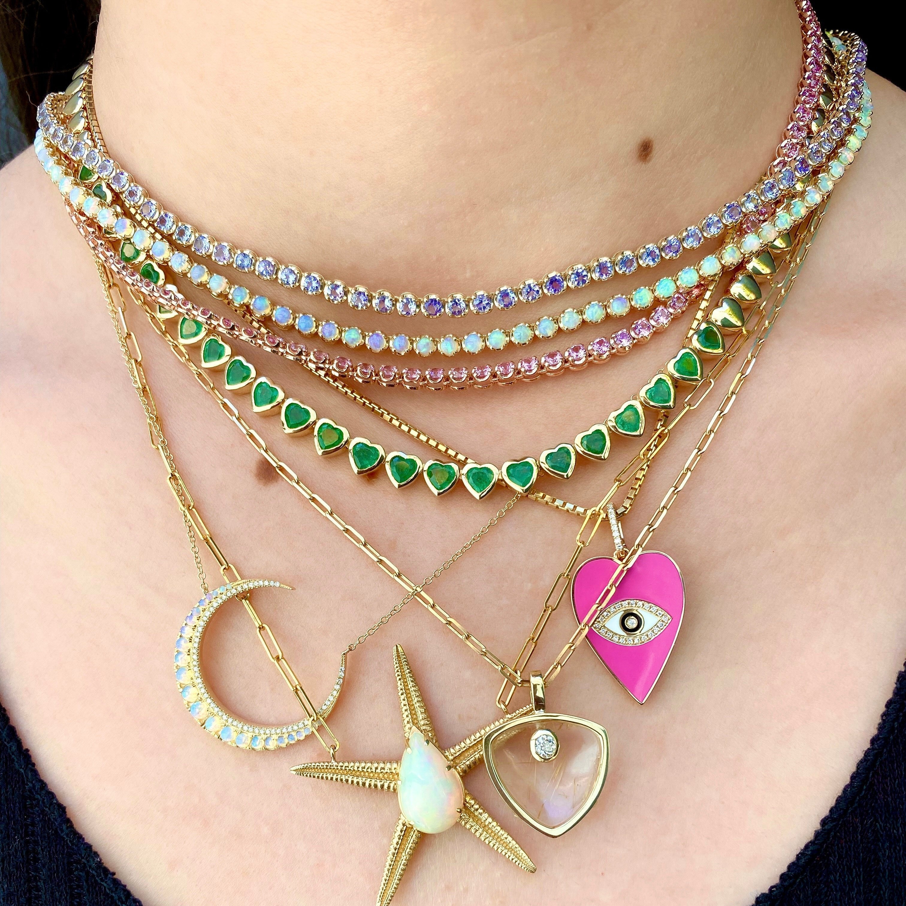 Classic Emerald Tennis Necklace Tennis Necklace Roseark Deux