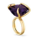 Amethyst Snake on the Rocks Ring Statement Ring Perez Bitan