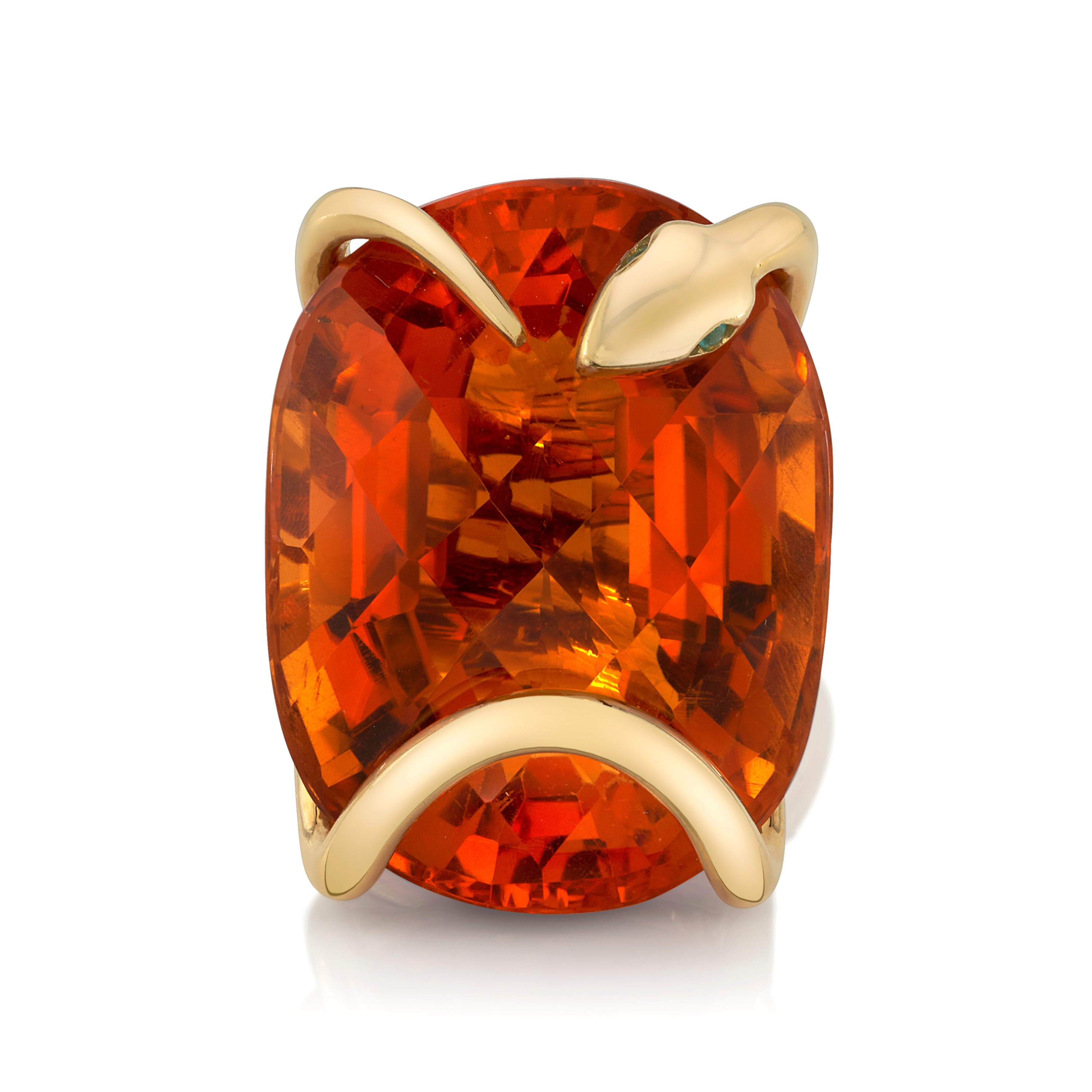 Madeira Citrine Snake on the Rocks Ring Statement Ring Perez Bitan