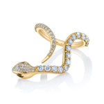 Diamond Snake Ring with Green Diamond Ring Perez Bitan