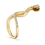 Diamond Snake Ring with Green Diamond Ring Perez Bitan