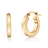 Squared Gold Hinged Hoop Hoop Earrings Roseark Deux Pair