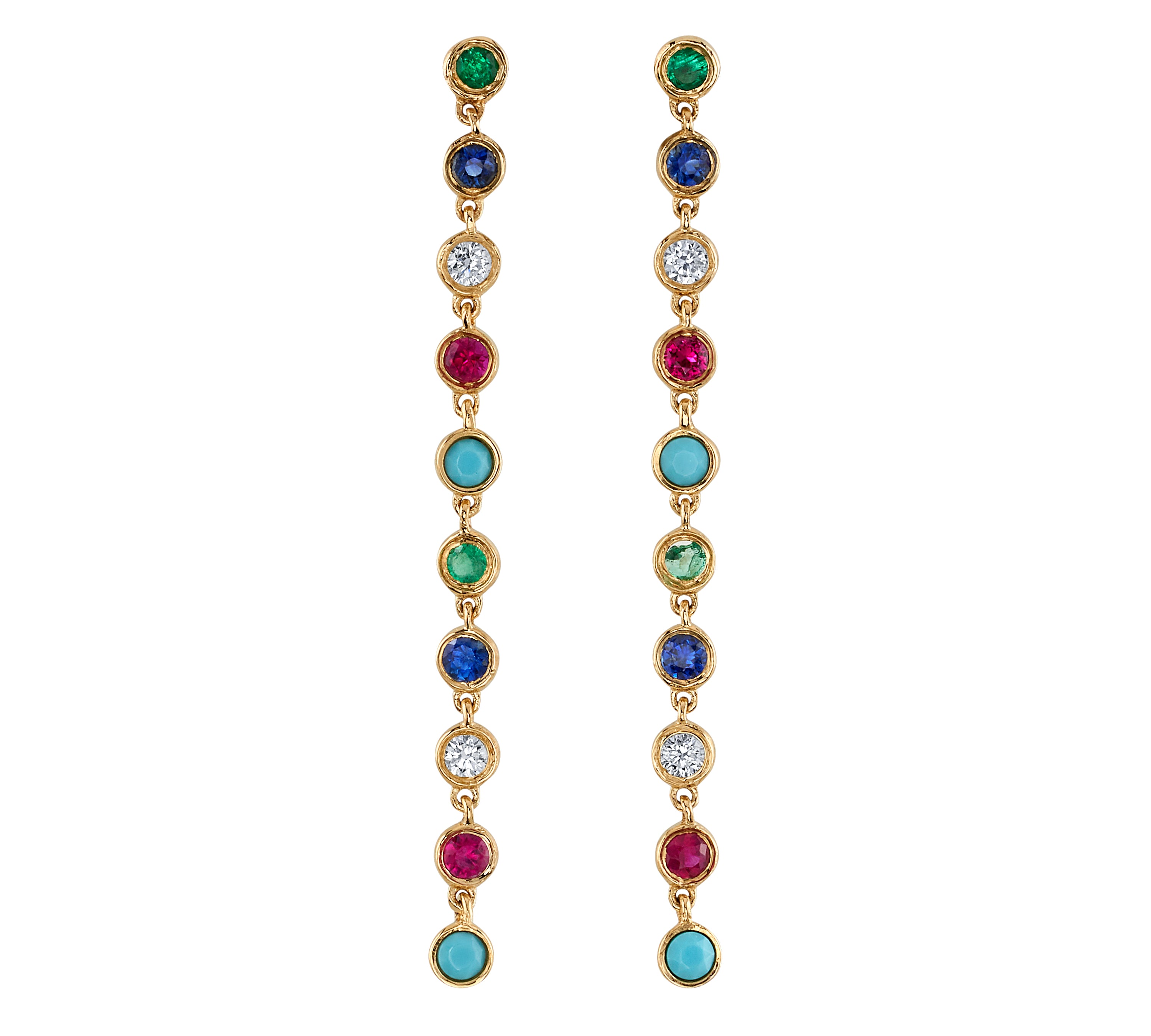 Rainbow Drop Earrings Drop Earrings Roseark Deux   