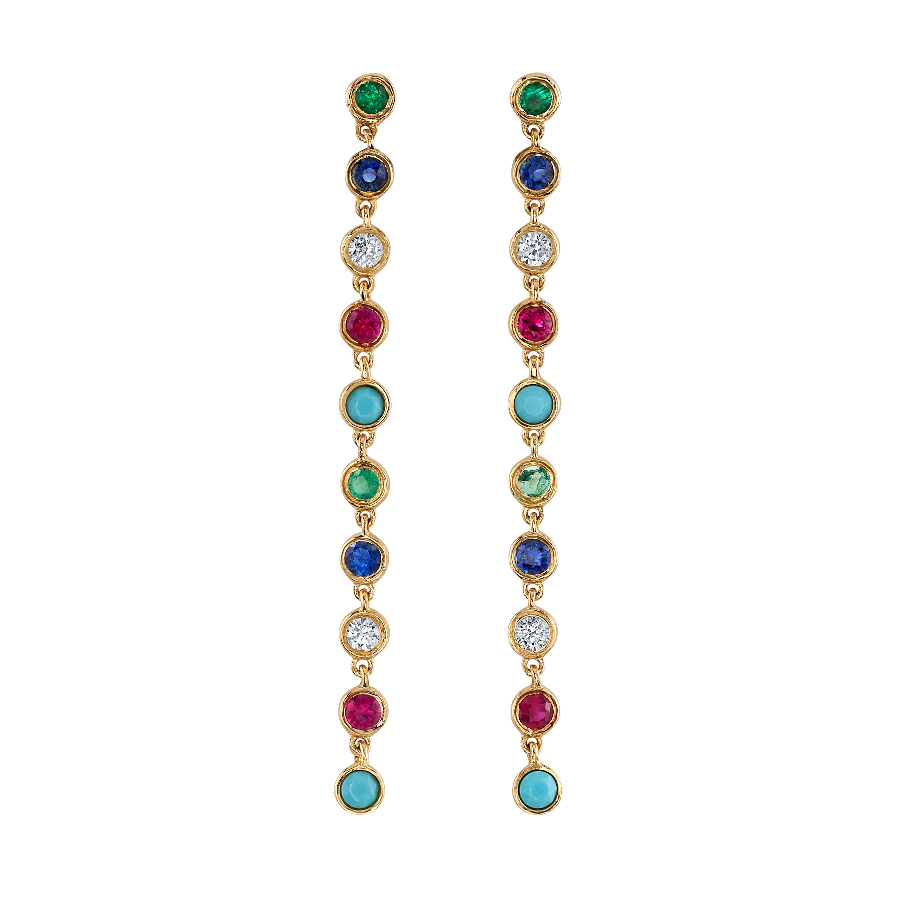Rainbow Drop Earrings Drop Earrings Roseark Deux   
